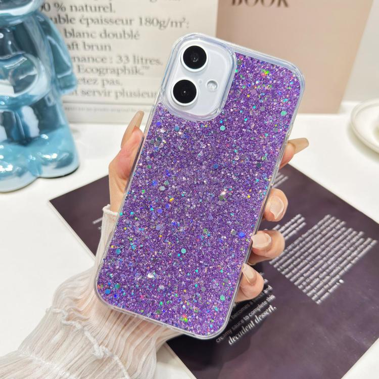 Custodia per telefono in TPU e resina epossidica con glitter e paillettes, For iPhone Air