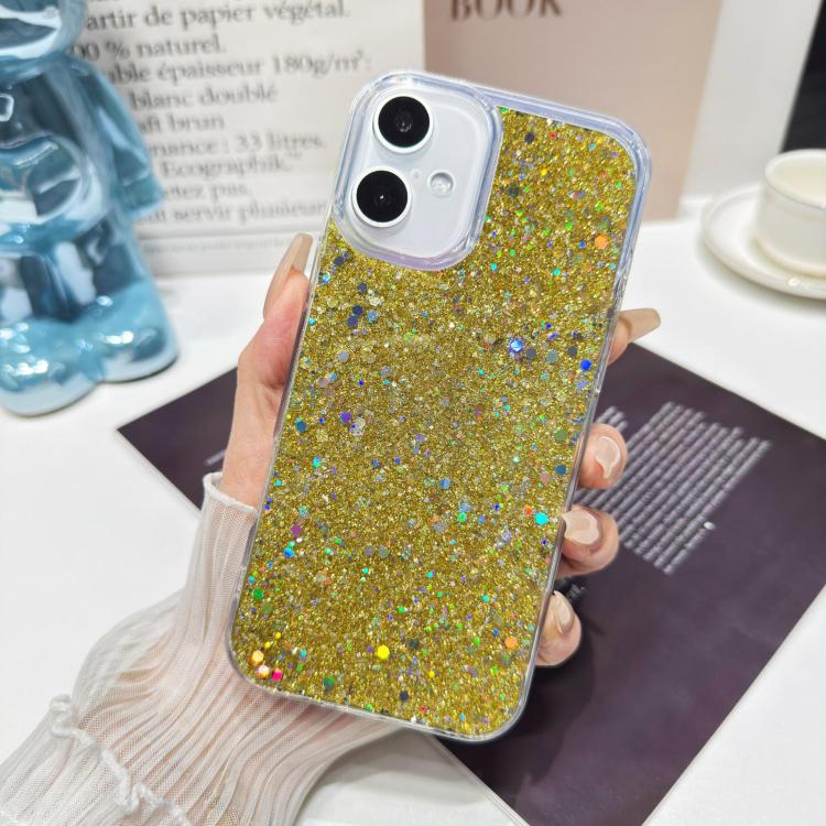 Custodia per telefono in TPU e resina epossidica con glitter e paillettes, For iPhone Air