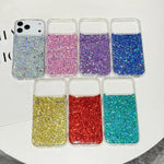 Custodia per telefono in TPU e resina epossidica con glitter e paillettes, For iPhone Air