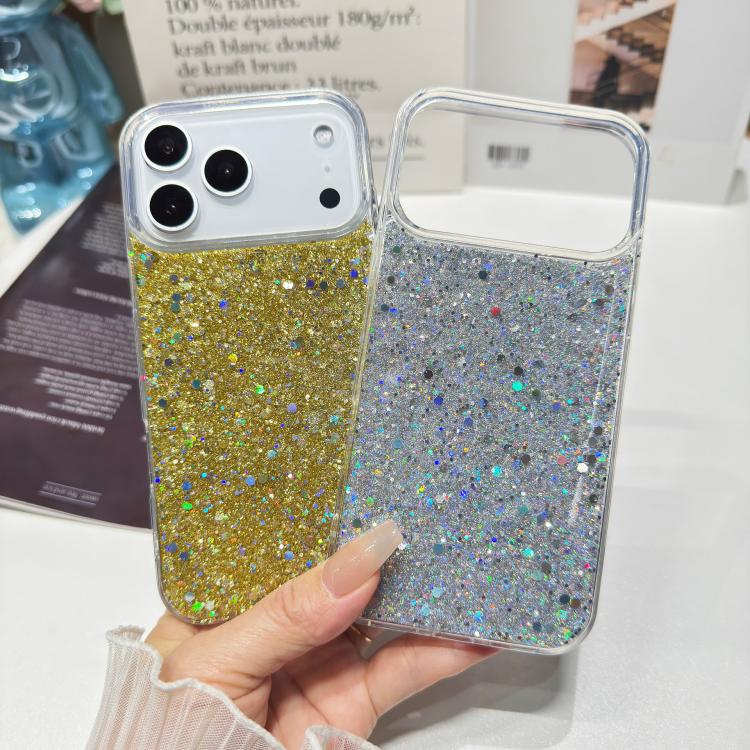 Custodia per telefono in TPU e resina epossidica con glitter e paillettes, For iPhone Air