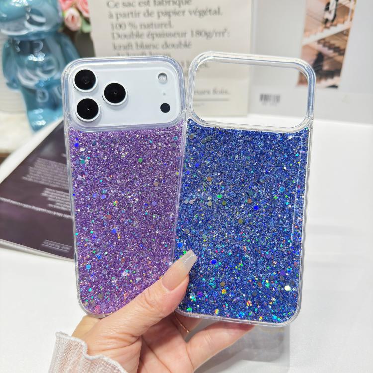 Custodia per telefono in TPU e resina epossidica con glitter e paillettes, For iPhone 17 Pro Max, For iPhone 17 Pro, For iPhone 17