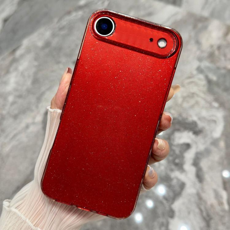 Custodia per telefono in TPU tinta unita con glitter effetto gelatina, For iPhone Air