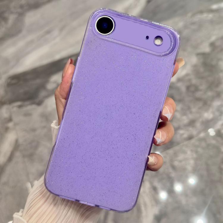 Custodia per telefono in TPU tinta unita con glitter effetto gelatina, For iPhone Air