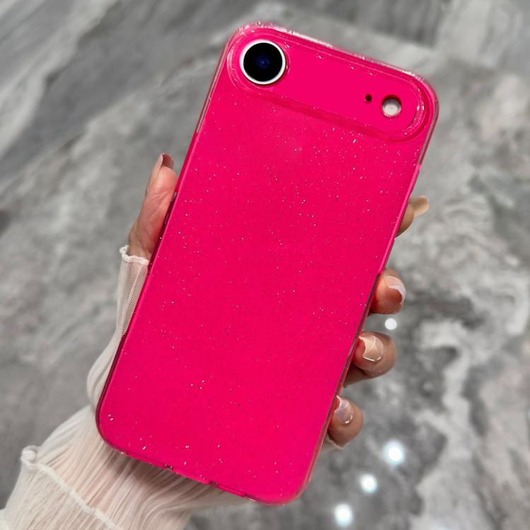 Custodia per telefono in TPU tinta unita con glitter effetto gelatina, For iPhone Air
