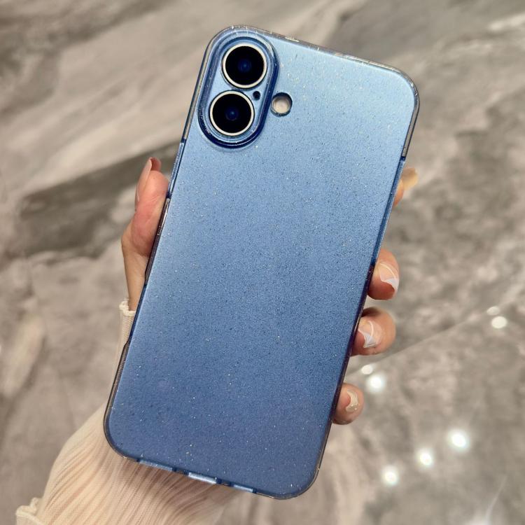 Custodia per telefono in TPU tinta unita con glitter effetto gelatina, For iPhone 17 Pro, For iPhone 17