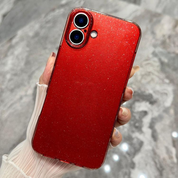 Custodia per telefono in TPU tinta unita con glitter effetto gelatina, For iPhone 17 Pro, For iPhone 17