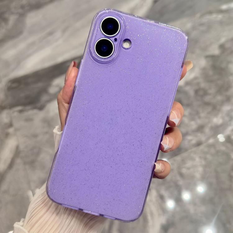 Custodia per telefono in TPU tinta unita con glitter effetto gelatina, For iPhone 17 Pro, For iPhone 17