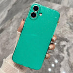 Custodia per telefono in TPU tinta unita con glitter effetto gelatina, For iPhone 17 Pro, For iPhone 17