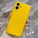 Custodia per telefono in TPU tinta unita con glitter effetto gelatina, For iPhone 17 Pro, For iPhone 17