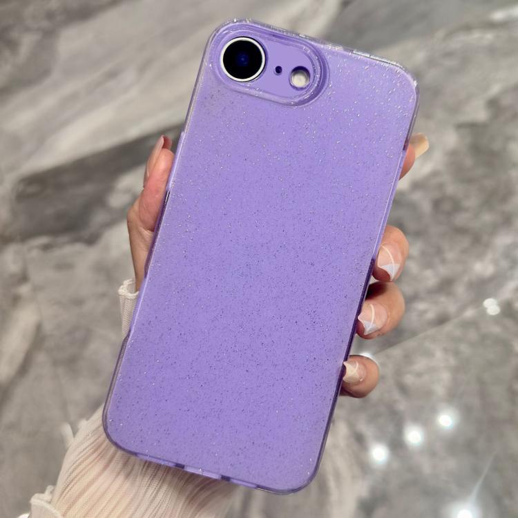 Custodia per telefono in TPU tinta unita con glitter effetto gelatina, For iPhone 17e / 16e, For iPhone 17 Pro Max