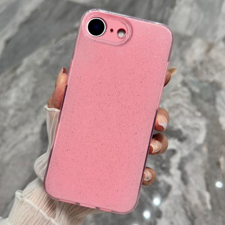 Custodia per telefono in TPU tinta unita con glitter effetto gelatina, For iPhone 17e / 16e, For iPhone 17 Pro Max