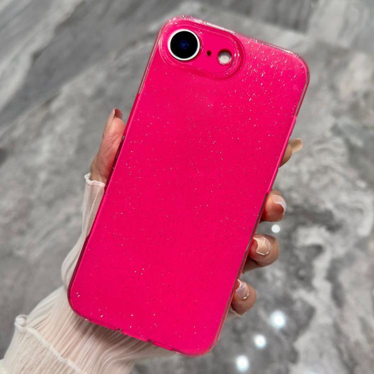 Custodia per telefono in TPU tinta unita con glitter effetto gelatina, For iPhone 17e / 16e, For iPhone 17 Pro Max
