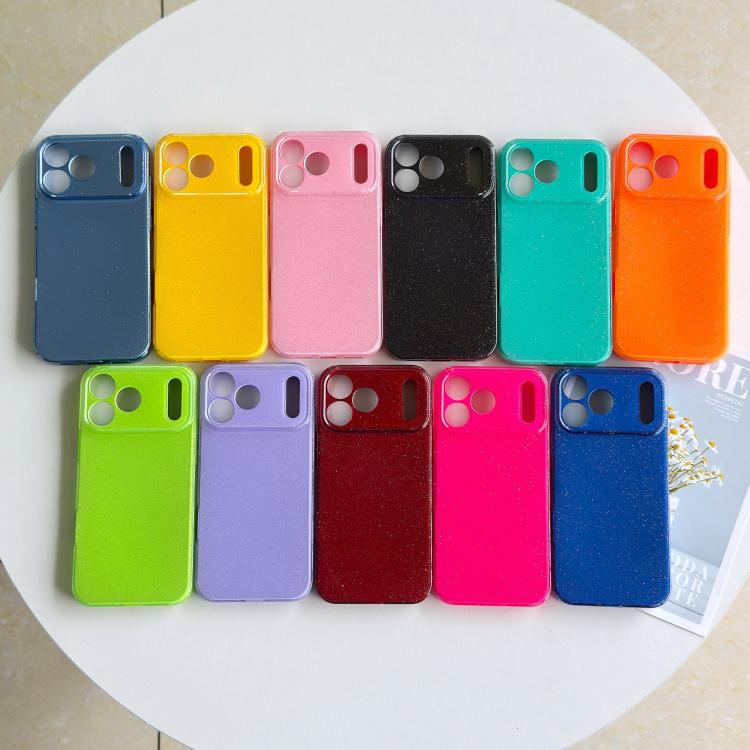 Custodia per telefono in TPU tinta unita con glitter effetto gelatina, For iPhone Air