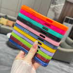 Custodia per telefono in TPU tinta unita con glitter effetto gelatina, For iPhone 17 Pro, For iPhone 17