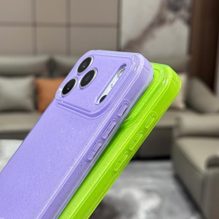 Custodia per telefono in TPU tinta unita con glitter effetto gelatina, For iPhone Air