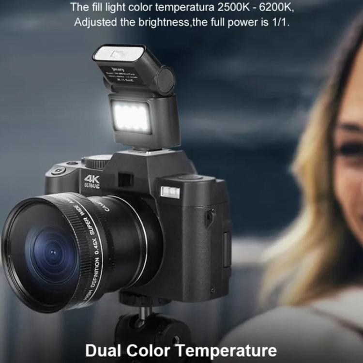 JMARY FM-06R Mini flash per fotocamera, luce di riempimento, attacco a slitta, luce LED ricaricabile da 300 mAh