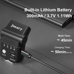 JMARY FM-06R Mini flash per fotocamera, luce di riempimento, attacco a slitta, luce LED ricaricabile da 300 mAh