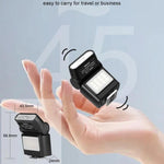 JMARY FM-06R Mini flash per fotocamera, luce di riempimento, attacco a slitta, luce LED ricaricabile da 300 mAh