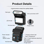 JMARY FM-06R Mini flash per fotocamera, luce di riempimento, attacco a slitta, luce LED ricaricabile da 300 mAh