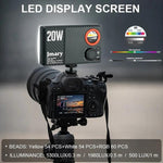 JMARY FM-180RGB Luce video a LED RGB da 20W per fotocamere DSLR