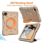 Custodia per tablet antiurto con supporto girevole ad anello magico e tracolla., For iPad 2026 / 2025 / Air 11 2026 / 2025, For iPad 10.2 2022 / 2021 / 10.5