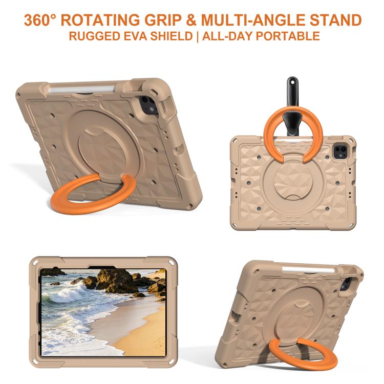 Custodia per tablet antiurto con supporto girevole ad anello magico e tracolla., For iPad 2026 / 2025 / Air 11 2026 / 2025, For iPad 10.2 2022 / 2021 / 10.5