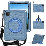 Custodia per tablet antiurto con supporto girevole ad anello magico e tracolla., For iPad 2026 / 2025 / Air 11 2026 / 2025, For iPad 10.2 2022 / 2021 / 10.5