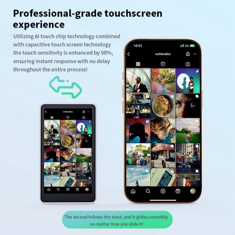 TP01 Schermo magnetico per selfie da 4,02 pollici per fotografia con smartphone