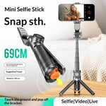 Mini selfie stick treppiede estensibile 69 cm con Bluetooth