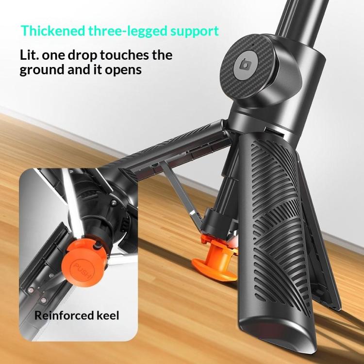 T01 Mini selfie stick per fotografia, treppiede estensibile da 69 cm, telecomando Bluetooth, supporto per telefono