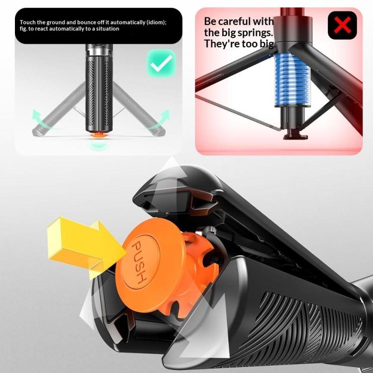 T01 Mini selfie stick per fotografia, treppiede estensibile da 69 cm, telecomando Bluetooth, supporto per telefono