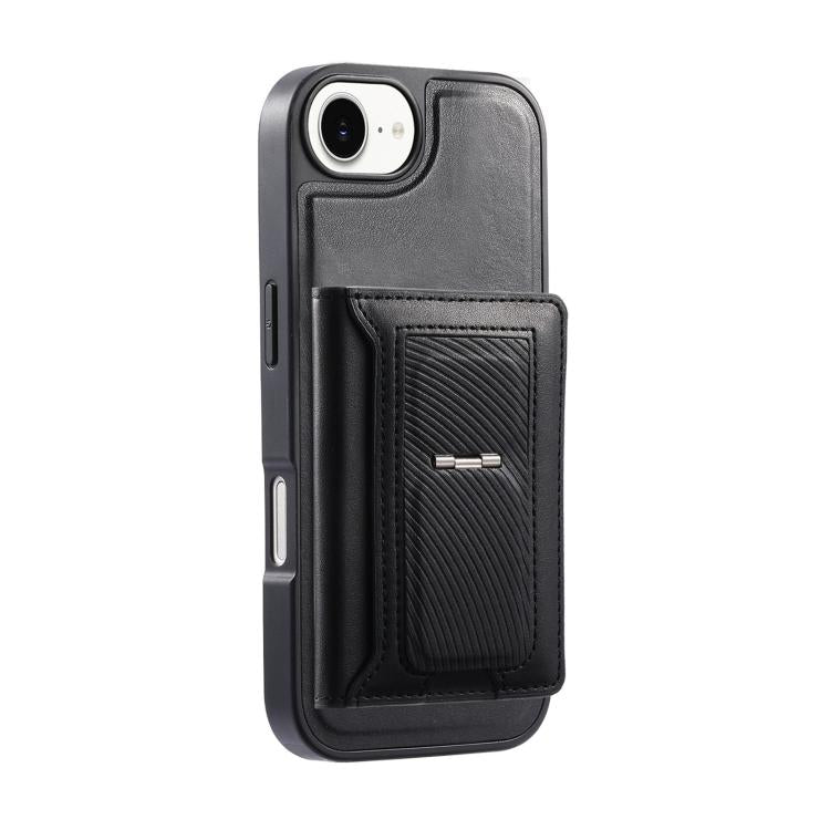 CaseNeo Retro Hinge Folding Wallet Custodia per telefono con retro magnetico, For iPhone 17e / 16e, For iPhone 17 Pro Max, For iPhone 17 Pro, For iPhone 17, For iPhone Air, For iPhone 16 Pro Max