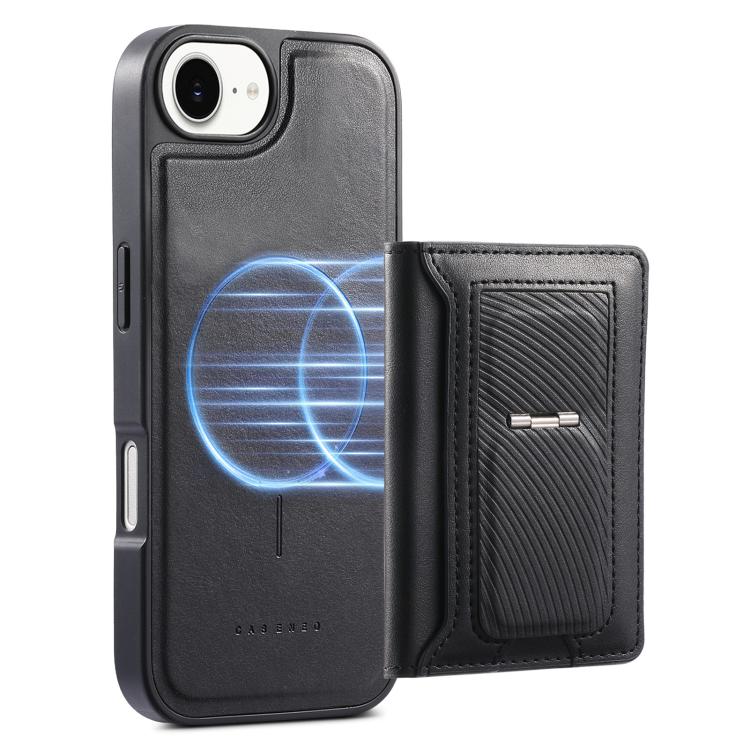 CaseNeo Retro Hinge Folding Wallet Custodia per telefono con retro magnetico, For iPhone 17e / 16e, For iPhone 17 Pro Max, For iPhone 17 Pro, For iPhone 17, For iPhone Air, For iPhone 16 Pro Max