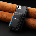 CaseNeo Retro Hinge Folding Wallet Custodia per telefono con retro magnetico, For iPhone 17e / 16e, For iPhone 17 Pro Max, For iPhone 17 Pro, For iPhone 17, For iPhone Air, For iPhone 16 Pro Max