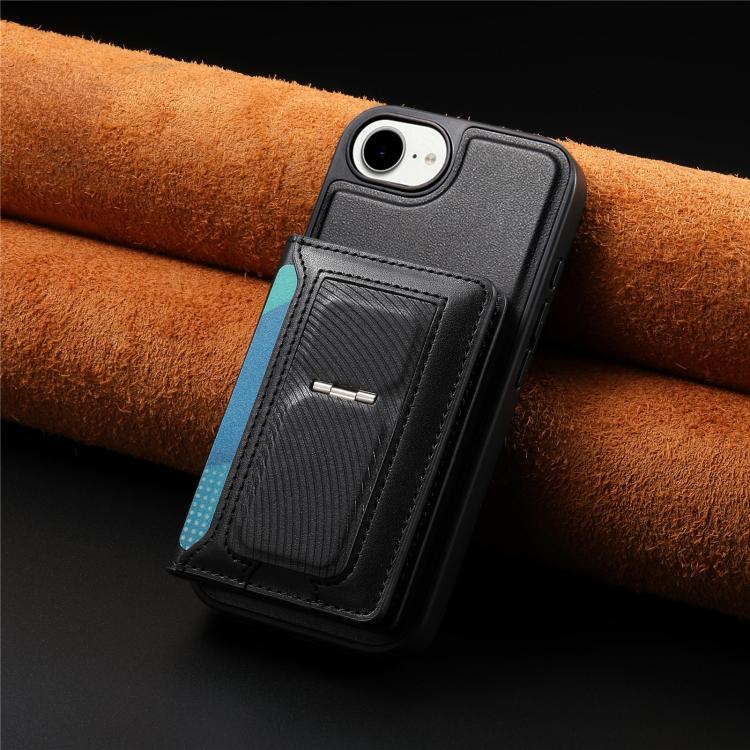 CaseNeo Retro Hinge Folding Wallet Custodia per telefono con retro magnetico, For iPhone 17e / 16e, For iPhone 17 Pro Max, For iPhone 17 Pro, For iPhone 17, For iPhone Air, For iPhone 16 Pro Max