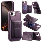 CaseNeo Retro Hinge Folding Wallet Custodia per telefono con retro magnetico, For iPhone 17e / 16e, For iPhone 17 Pro Max, For iPhone 17 Pro, For iPhone 17, For iPhone Air, For iPhone 16 Pro Max