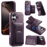 CaseNeo Retro Hinge Folding Wallet Custodia per telefono con retro magnetico, For iPhone 16 Pro, For iPhone 16 Plus, For iPhone 16, For iPhone 15 Pro Max, For iPhone 15 Pro, For iPhone 15 Plus
