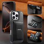 CaseNeo Retro Hinge Folding Wallet Custodia per telefono con retro magnetico, For iPhone 16 Pro, For iPhone 16 Plus, For iPhone 16, For iPhone 15 Pro Max, For iPhone 15 Pro, For iPhone 15 Plus
