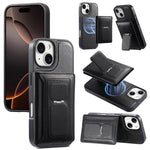 CaseNeo Retro Hinge Folding Wallet Custodia per telefono con retro magnetico, For iPhone 15, For iPhone 14, For iPhone 14 Pro, For iPhone 14 Pro Max, For  iPhone 13 Pro Max, For iPhone 13 Pro