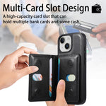 CaseNeo Retro Hinge Folding Wallet Custodia per telefono con retro magnetico, For iPhone 15, For iPhone 14, For iPhone 14 Pro, For iPhone 14 Pro Max, For  iPhone 13 Pro Max, For iPhone 13 Pro