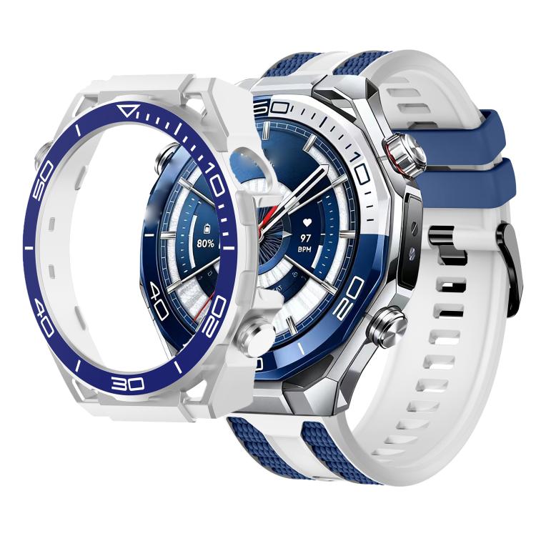 Cassa in policarbonato con perno a molla e cinturino in silicone bicolore integrato., For Huawei Watch GT 5 46mm, For Huawei Watch GT 4 46mm
