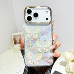 Custodia per telefono in resina epossidica con farfalle 3D glitterate, For iPhone 17 Pro Max, For iPhone 17 Pro, For iPhone Air, For iPhone 16 Pro Max