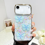 Custodia per telefono in resina epossidica con farfalle 3D glitterate, For iPhone 17 Pro Max, For iPhone 17 Pro, For iPhone Air, For iPhone 16 Pro Max