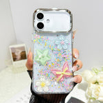 Custodia per telefono in resina epossidica con farfalle 3D glitterate, For iPhone 16 Pro, For iPhone 16 Plus, For iPhone 16, For iPhone 15 Pro Max