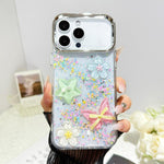 Custodia per telefono in resina epossidica con farfalle 3D glitterate, For iPhone 16 Pro, For iPhone 16 Plus, For iPhone 16, For iPhone 15 Pro Max