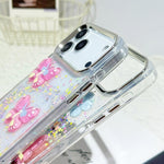 Custodia per telefono in resina epossidica con farfalle 3D glitterate, For iPhone 15 Pro, For iPhone 15 Plus, For iPhone 15
