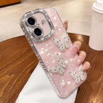 Custodia per telefono con texture a conchiglia, perle, farfalla e glitter di diamanti 3D, For iPhone 17 Pro Max, For iPhone 16 Pro Max, For iPhone 17 Pro, For iPhone 16 Pro, For iPhone Air, For iPhone 16 Plus, For iPhone 16, For iPhone 15 Pro Max      ...