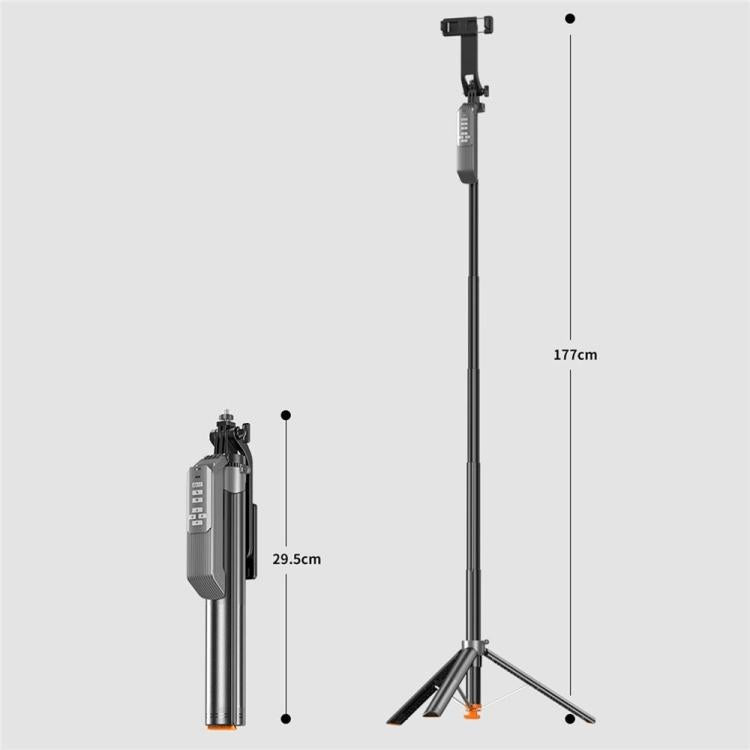 T02TK Bluetooth Remote Control Phone Tripod Stand 360 Degrees Rotation Selfie Stick Tripod