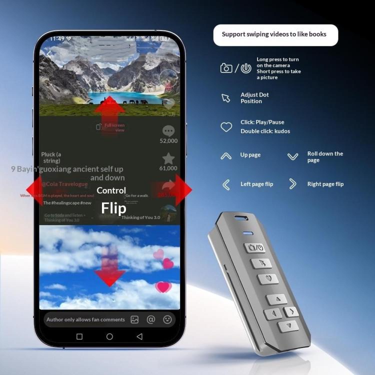 Treppiede selfie stick con telecomando Bluetooth 360°