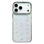 Custodia per telefono in TPU con fiocco 3D, perle e fiore d'amore., For iPhone 17 Pro Max, For iPhone 17 Pro, For iPhone 17, For iPhone Air